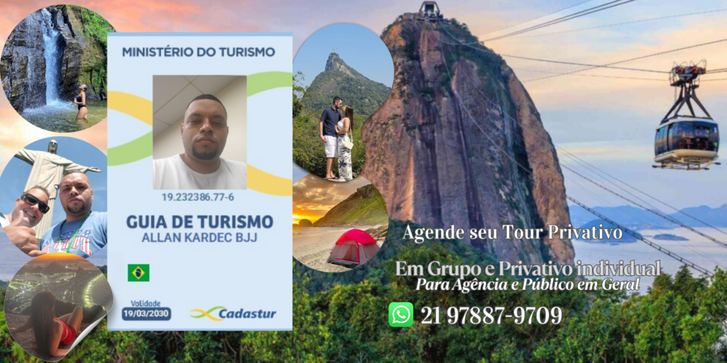 Guia de turismo credenciado Cadastur no Rio de Janeiro com credencial oficial e pontos turísticos como Pão de Açúcar